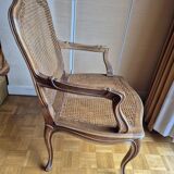 Louis XV style fluted cabriolet armchair