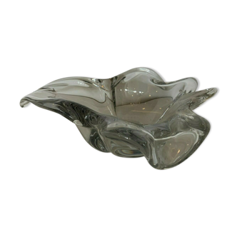 Leaf-shaped table centre of lorraine 20th century crystalry