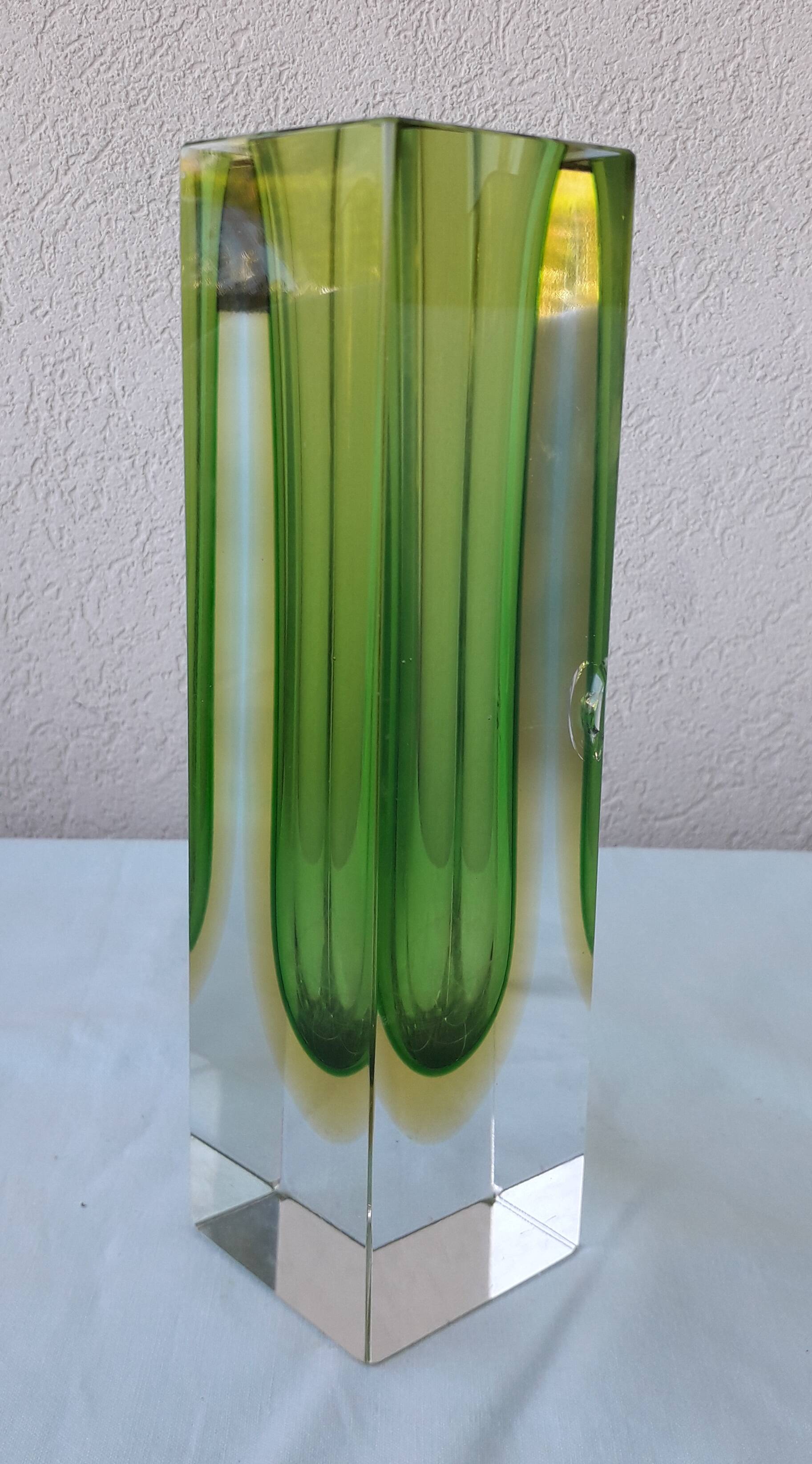 Murano glass Sommerso vase