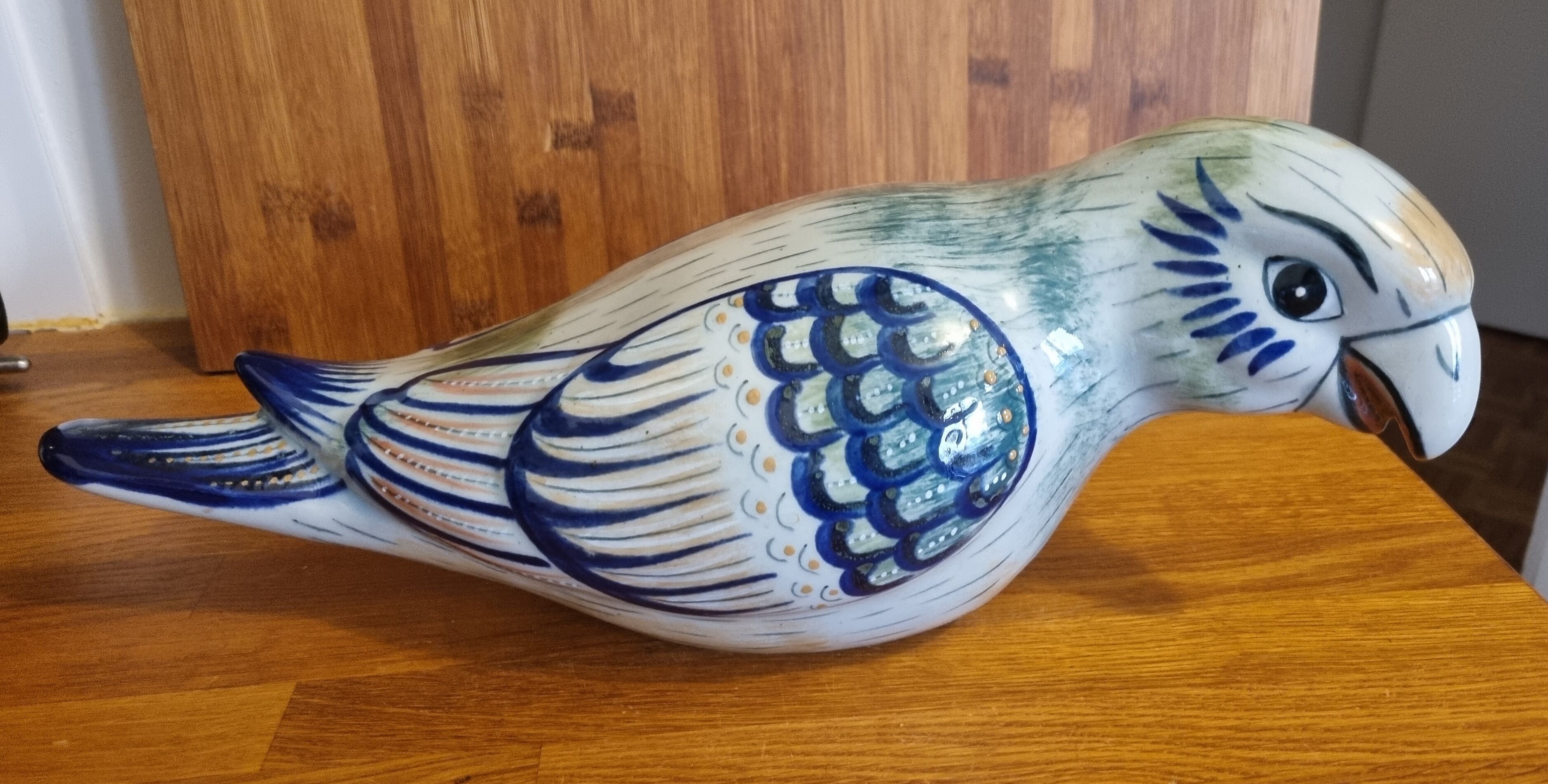 Parrot vintage pottery erandi tonala mexico