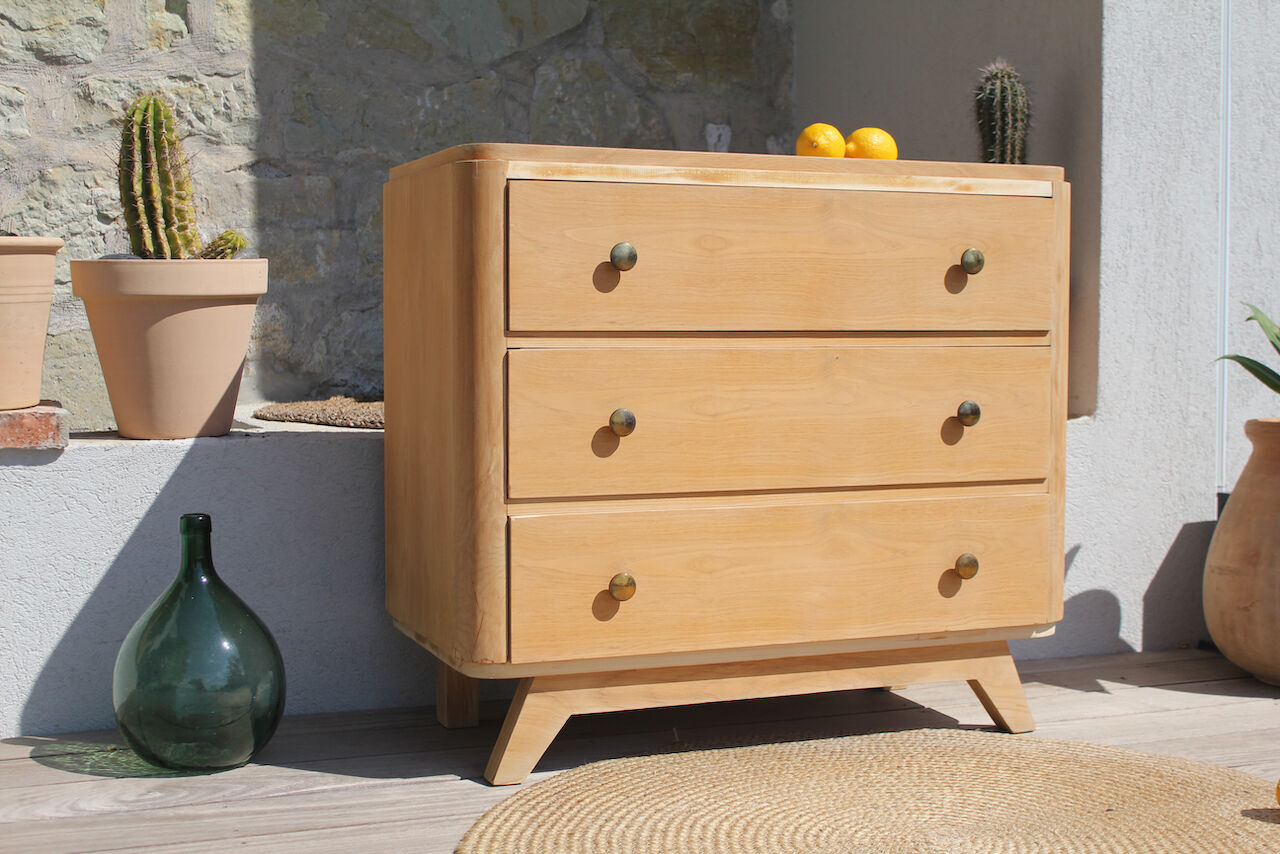 Commode vintage pieds compas
