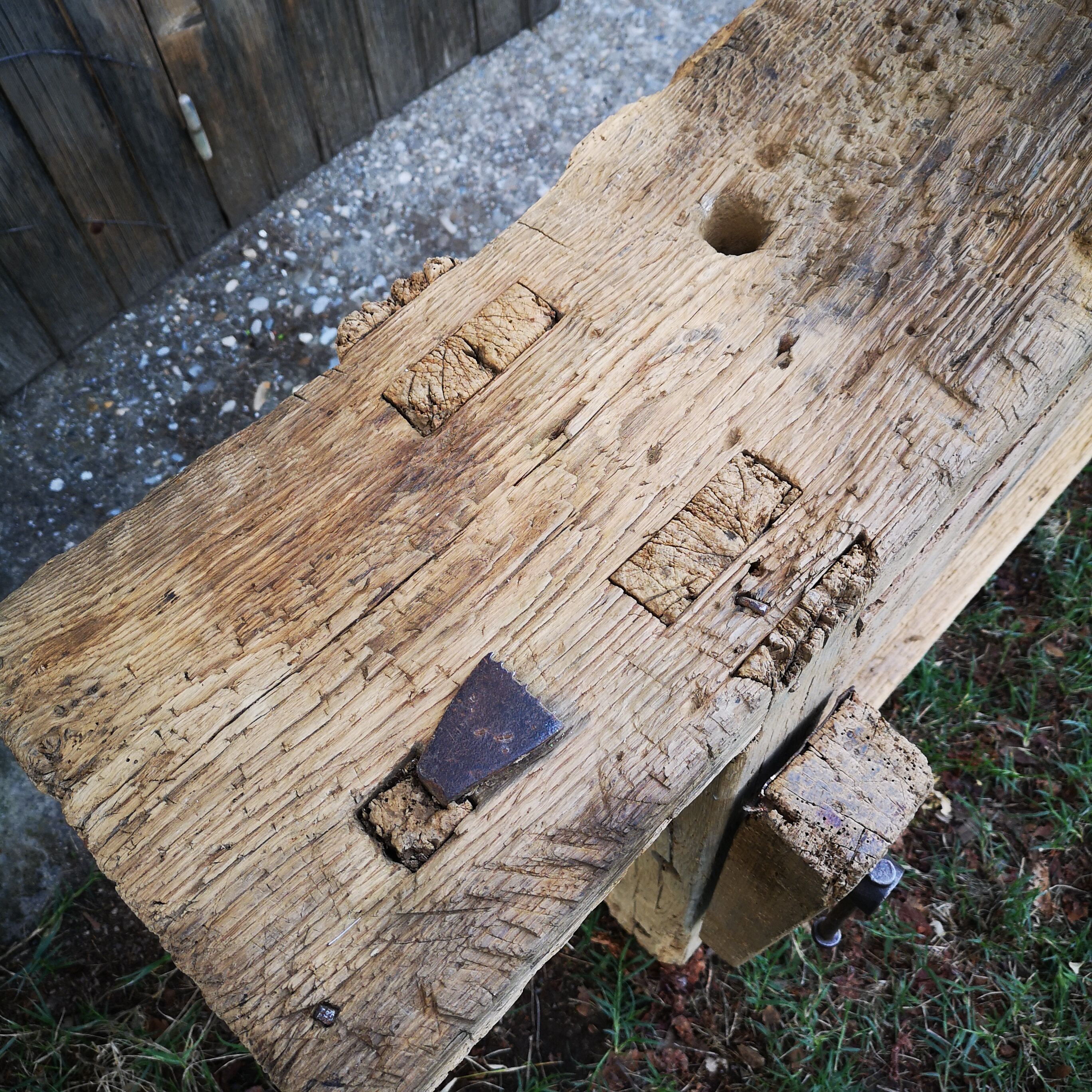 Small old carpenter's workbench