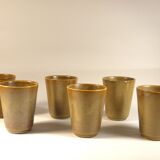 Set of 6 stoneware cups 1970
