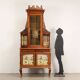 Antique Art Nouveau display cabinet in mahogany, Italy, 19th century.
