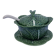 Vintage ceramic soup tureen in the shape of a cabbage.