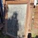 Antique trumeau mirror in oak