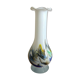 Vintage sticker vase flame opaline glass