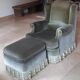 Living room set consisting of 1 three-seater sofa, 2 armchairs, and 2 footrests.