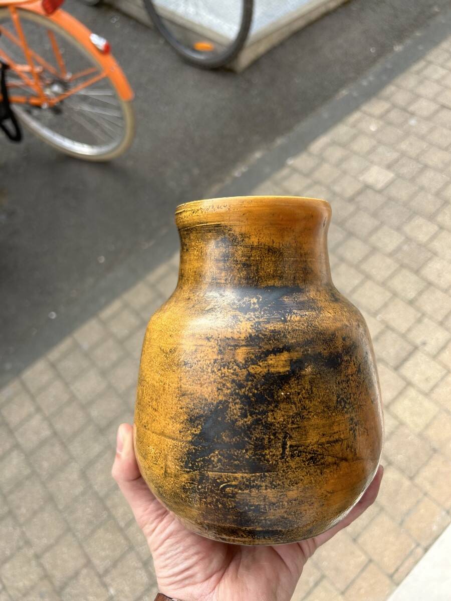 Jacques Blin - Orange and black vase