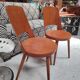 Pair of Scandinavian chairs with round seats, 1950s