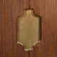 1960s vintage placard in aluminium and exotic wood