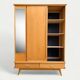 Vintage wardrobe with compass feet 1960