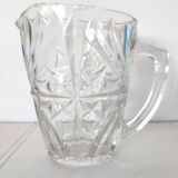 Vintage 1960s thick glass carafe pitcher