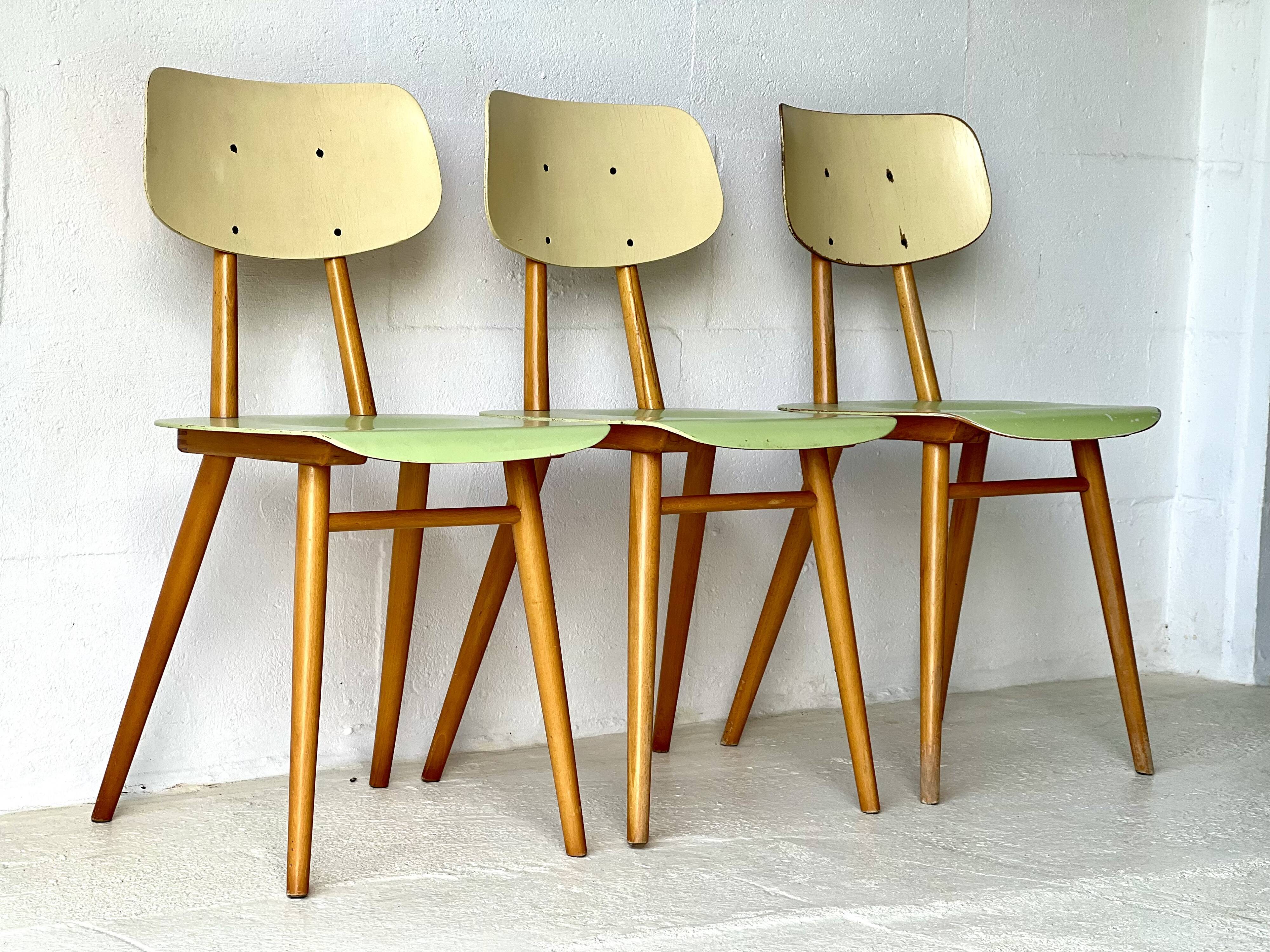 Vintage Bistro Kitchen Chairs from TON, 1960
