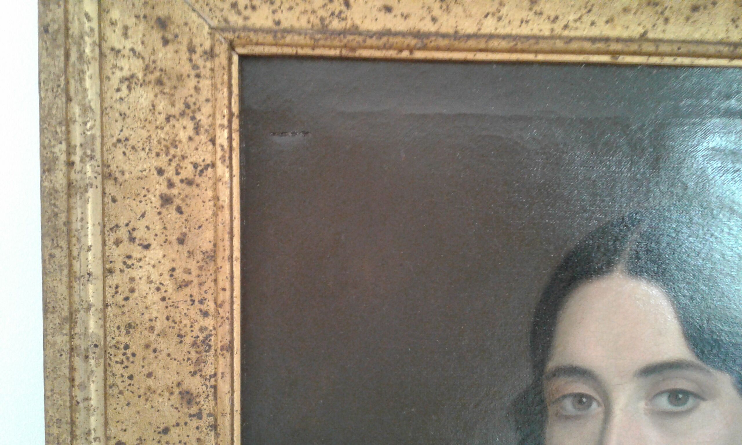 Portrait ancient oil on canvas,  lady 19th