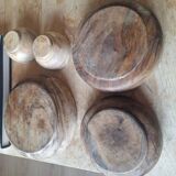 Ensemble de pots en bois