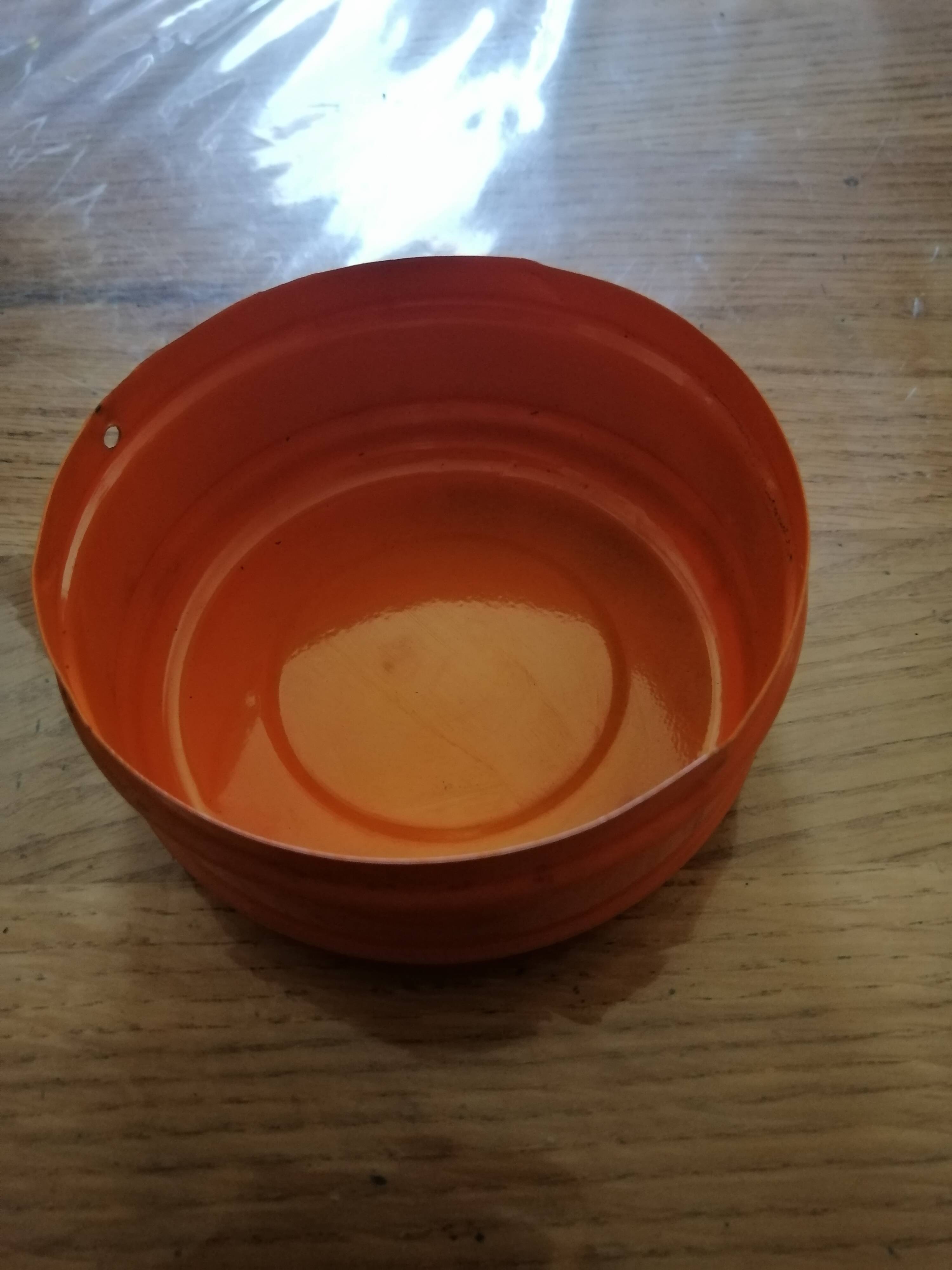 Vintage orange rotating ashtray