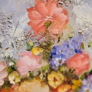 An oil painting on canvas by Edmon Sanders