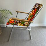 Vintage floral camping chair