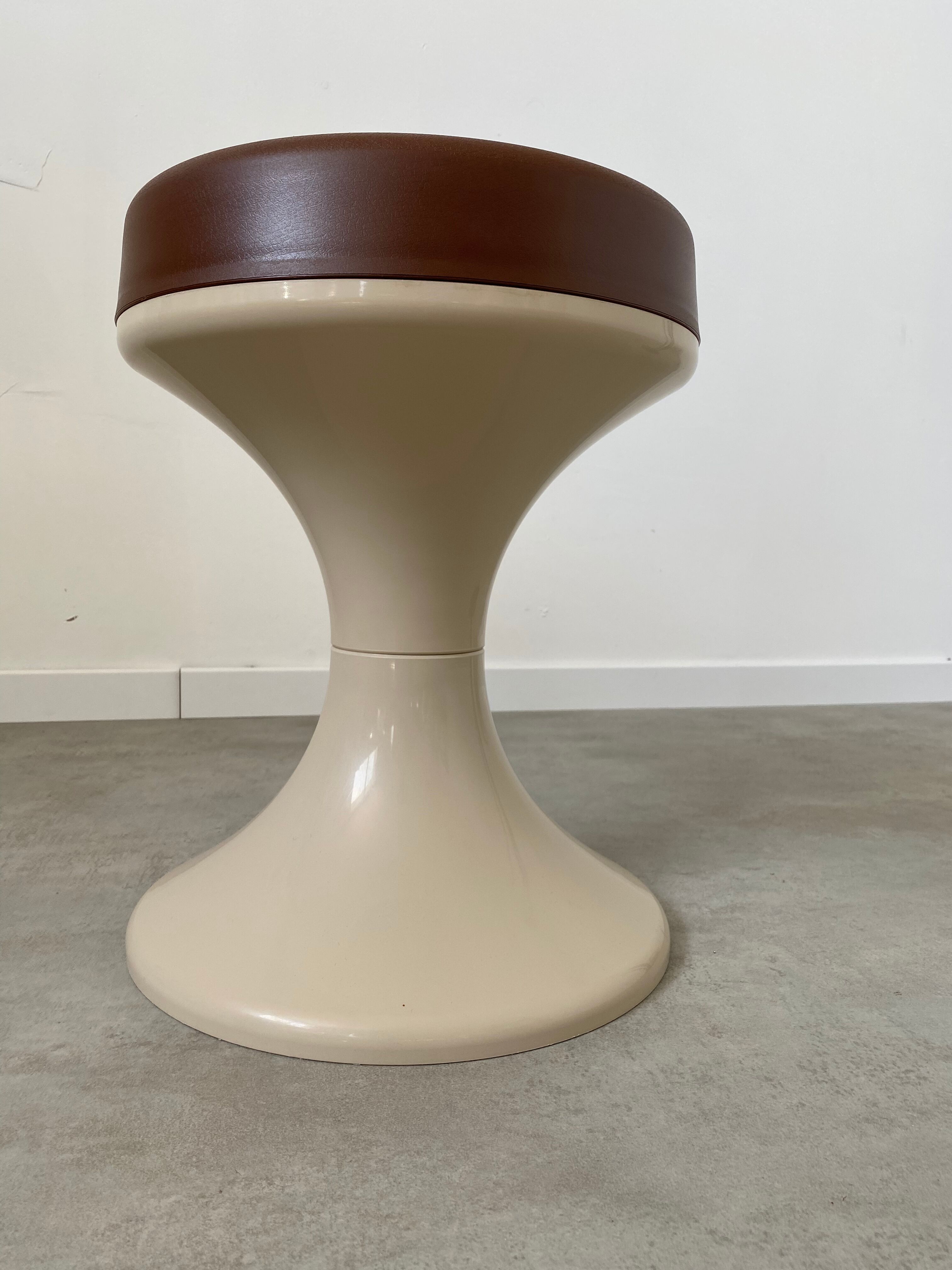 Old vintage plastic tulip stool 1970