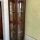 Corner display cabinet veneered in mahogany - Victorian - 20th century