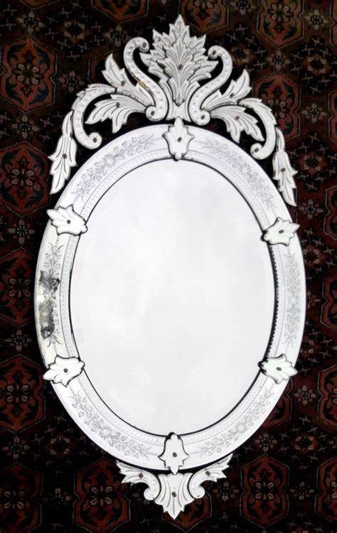 19th century oval Venetian mirror