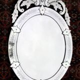 19th century oval Venetian mirror