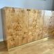 Vintage sideboard in burl wood and gilded brass