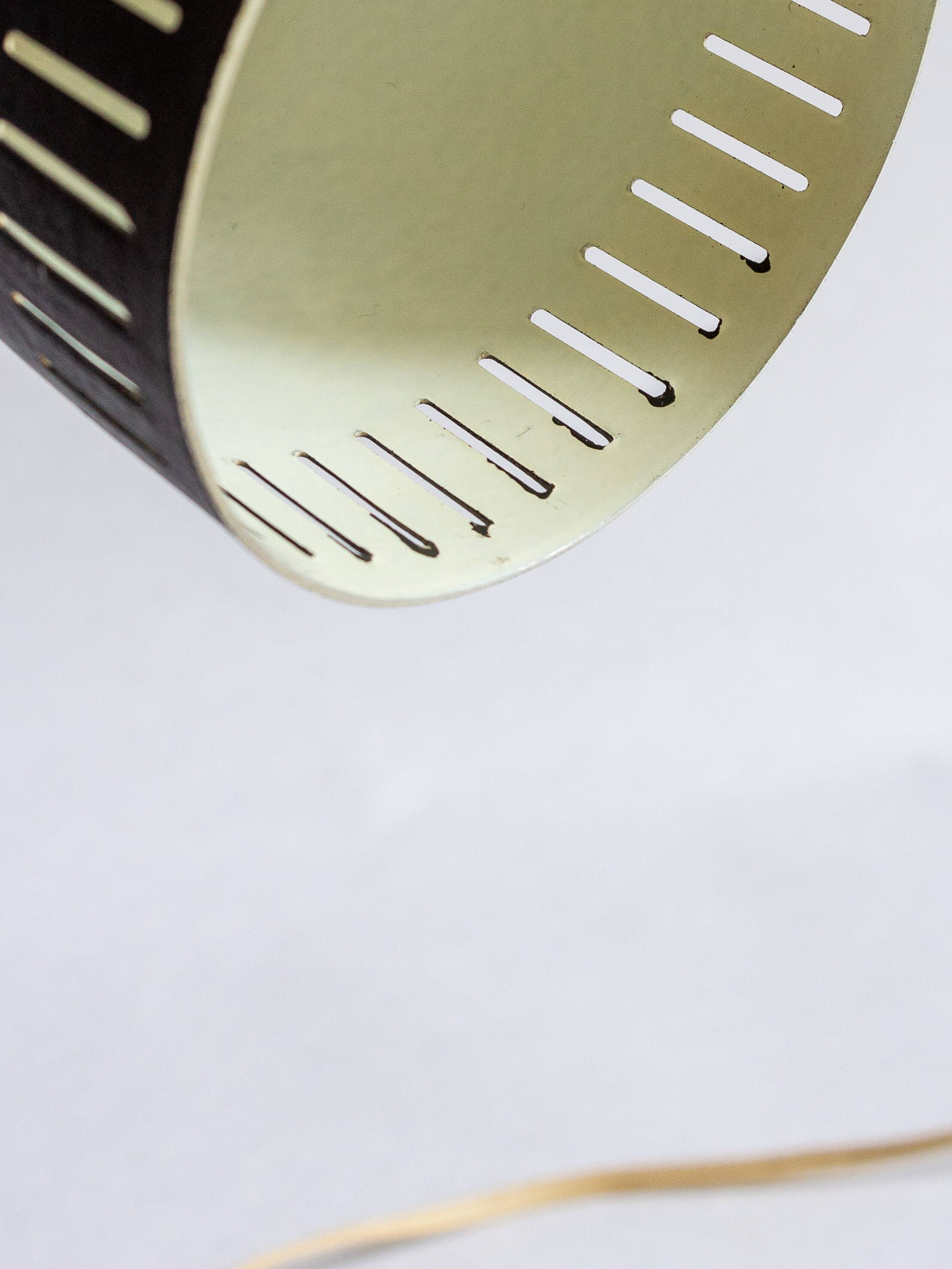 Metal and brass cocotte lamp, 1950s