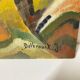 Tableau abstrait moderne de J. Delbrouck