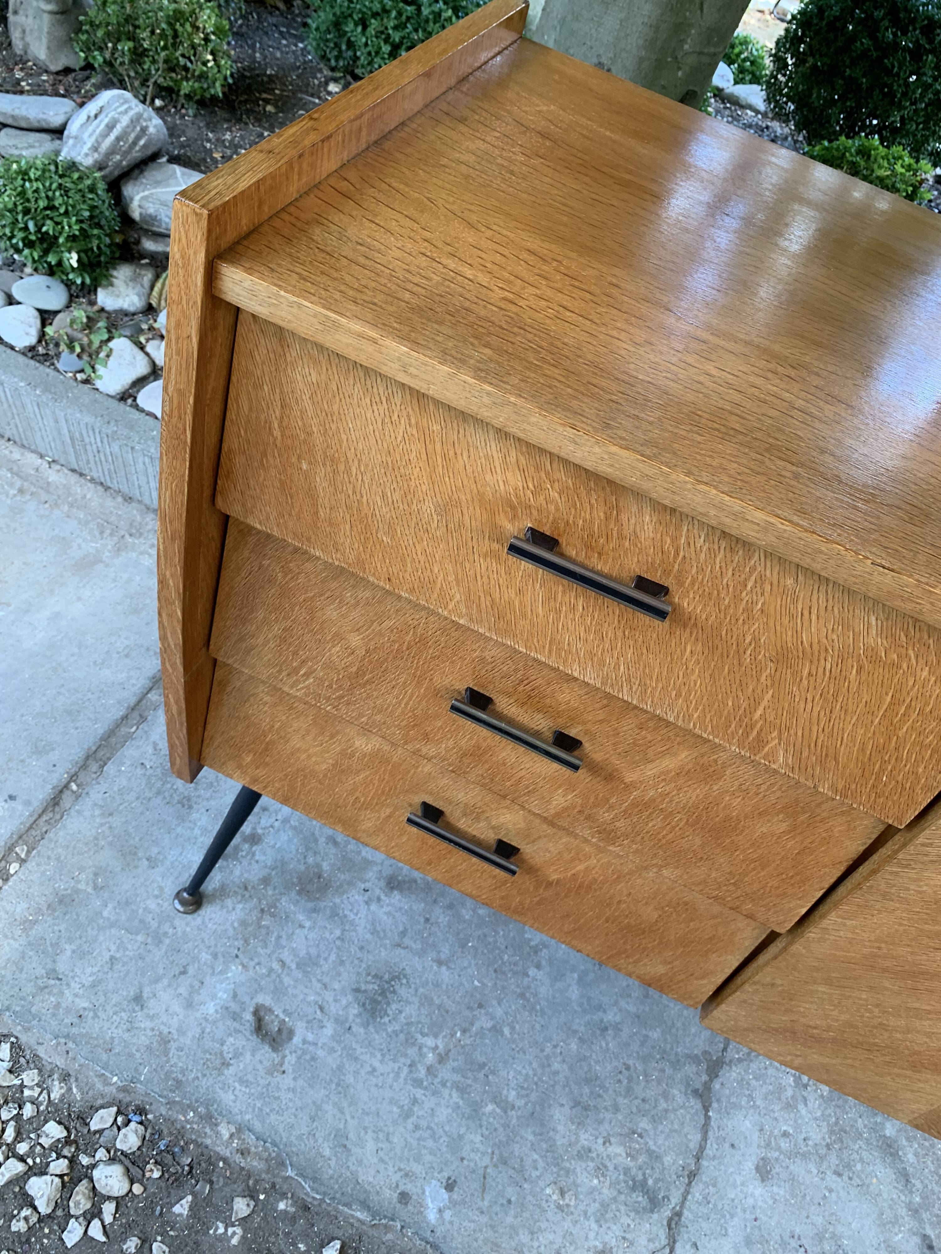 Buffet commode pieds compas 50’s