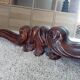 Pair of large antique Rococo style Louis XV mirrors in carved solid wood.