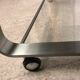 Table basse en aluminium chromé brossé vintage 1970