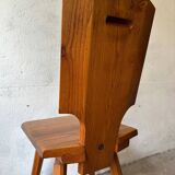 4 S28 elm chairs by Pierre Chapo, 1970