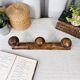 Vintage wooden hook 3 balls