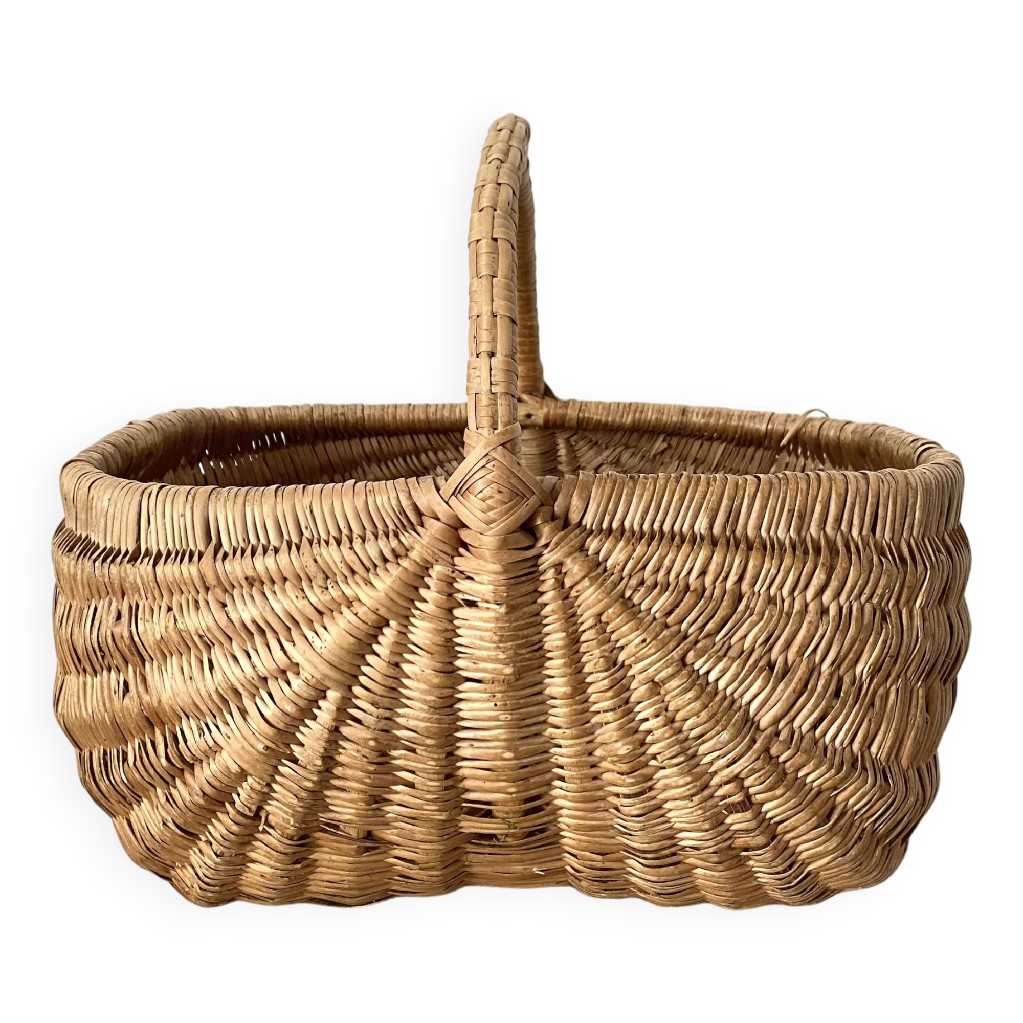 Vintage woven wicker basket