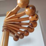 1970s solid pine coat rack