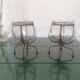 Vases / photophores ''Venetian'' Blown glass inking wrought iron - 1940s