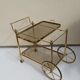 Rolling dessert brass removable tray 70s