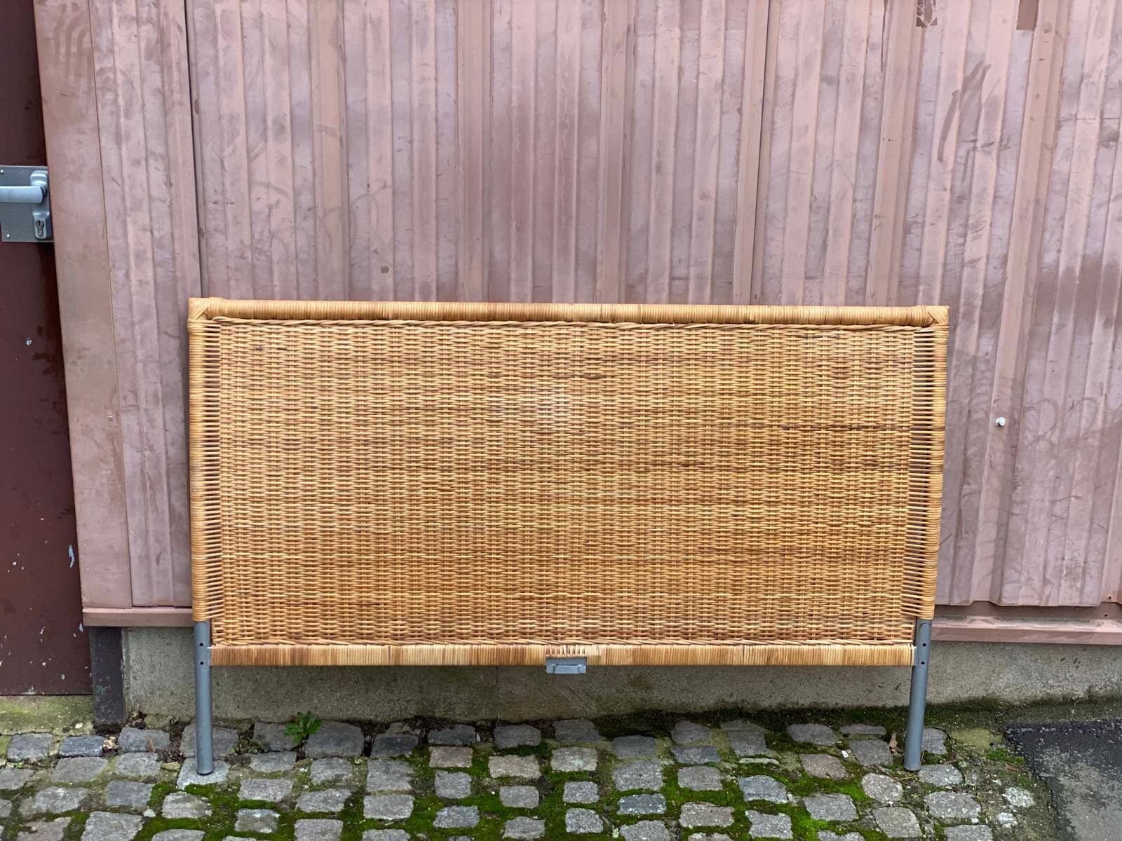 Scandinavian headboard in bamboo, rattan, and wicker 1990 140cm