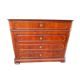 Chest of drawers secretary Louis Philippe in walnut and magnifying glass