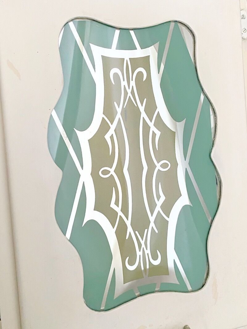 Art Deco mirror toilet cabinet