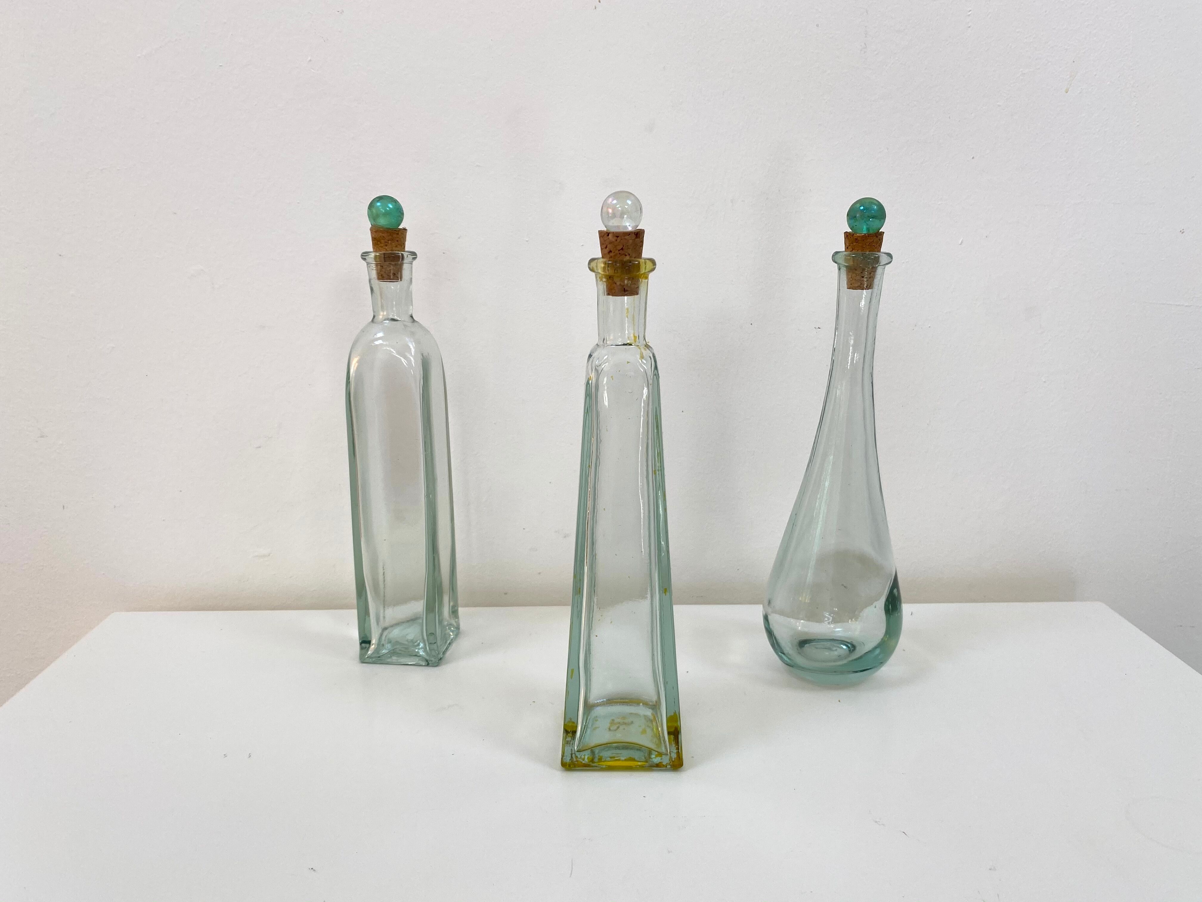 Set of 3 soliflores vase bottles
