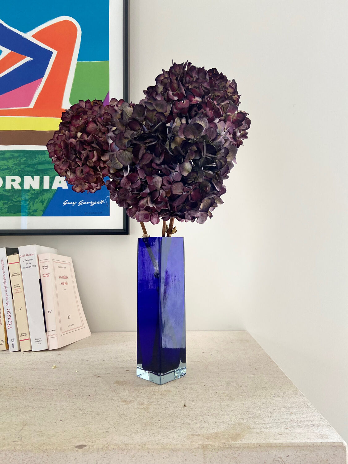 Cobalt blue glass vase