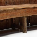 Rustic High-Back Tavern Settle, England, 18th Century