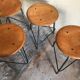 Lot de 7 tabourets tripodes vintage style industriel 1960-80’s