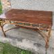 Vintage rattan dining table 70s
