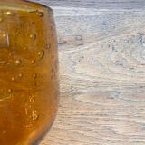 Bubble glass cup-verrerie Biot-70s