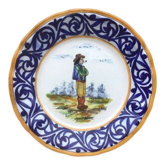 HB Henriot Quimper plate with Breton