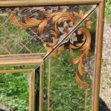 Old parecloses mirror, engraved decoration